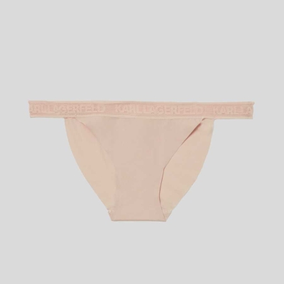 Beige Women's Karl Lagerfeld Ultra-light Karl Logo Briefs Underwear | TH026RFUD