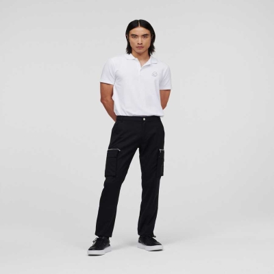 Black Men's Karl Lagerfeld Cargo Pants | TH759KRGN