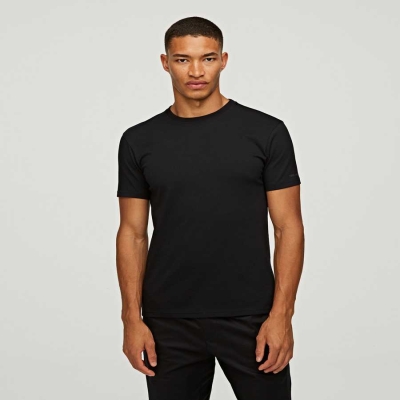 Black Men's Karl Lagerfeld Crew-neck T-shirt - 2 Pack Underwear | TH914FGIC