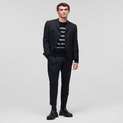 Black Men's Karl Lagerfeld K/Tailored Blazers | TH709NXBD