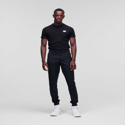 Black Men's Karl Lagerfeld K/Tailored Pants | TH075HKMS