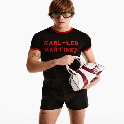 Black Men's Karl Lagerfeld Karl Lagerfeld X Alled-martinez Team Karl T-Shirts | TH391SVTG