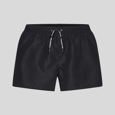 Black Men's Karl Lagerfeld Karl Logo Tape Board Shorts Beachwear | TH304YAGM