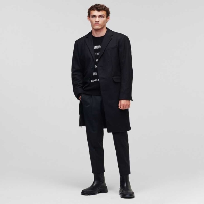 Black Men's Karl Lagerfeld Karl Tailored Coats | TH046INWL