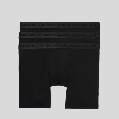 Black Men's Karl Lagerfeld Premium Karl Logo Boxers – 3 Pack Underwear | TH367LGTI