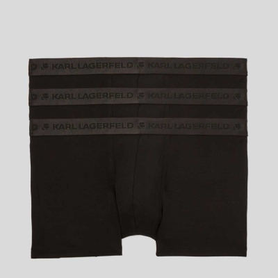 Black Men's Karl Lagerfeld Premium Karl Logo Trunks – 3 Pack Underwear | TH869IAXK