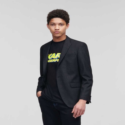 Black Men's Karl Lagerfeld Tailored Blazers | TH580PWKY