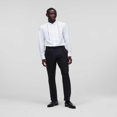 Black Men's Karl Lagerfeld Tailored Pants | TH902USJL