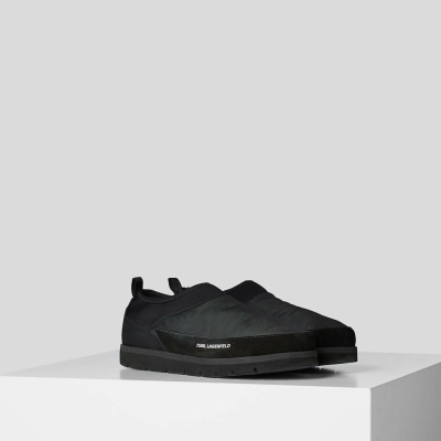 Black Men's Karl Lagerfeld Terra Domo Slip-on Shoes Sandals & Flats | TH281QIWF