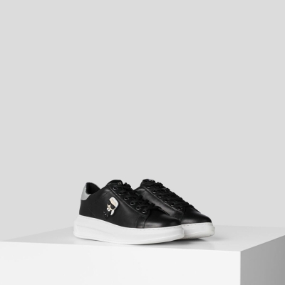 Black / White Women's Karl Lagerfeld K/Ikonik Kapri Sneakers | TH528UDKW