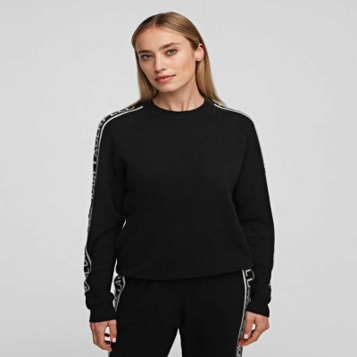 Black Women's Karl Lagerfeld Cashmere Sweater Loungewear | TH946UQNR