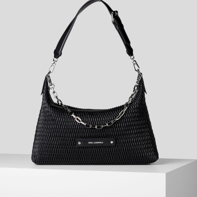 Black Women's Karl Lagerfeld K/Kushion Quilted Extra-large Shoulder Bags | TH158GCUR