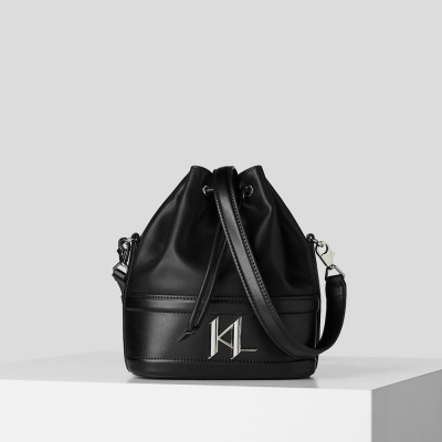 Black Women's Karl Lagerfeld K/Saddle Bucket Bag | TH483IGZU