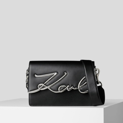 Black Women's Karl Lagerfeld K/Signature Shoulder Bags | TH876QFTO