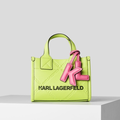 Black Women's Karl Lagerfeld K/Skuare Embossed Small Tote Bags | TH150XSJW