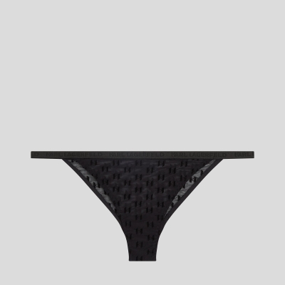 Black Women's Karl Lagerfeld Kl Monogram Brazilian Brief Underwear | TH268BJFH