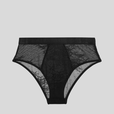 Black Women's Karl Lagerfeld Lace Culottes Underwear | TH163DRCK