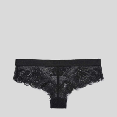 Black Women's Karl Lagerfeld Lace Hipster Briefs Underwear | TH105QKNX