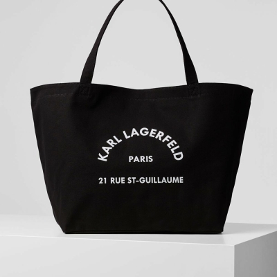 Black Women's Karl Lagerfeld Rue St-guillaume Tote Bags | TH607DWKT