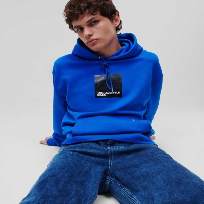 Blue Men's Karl Lagerfeld Klj Logo Sweatshirts | TH340QITP