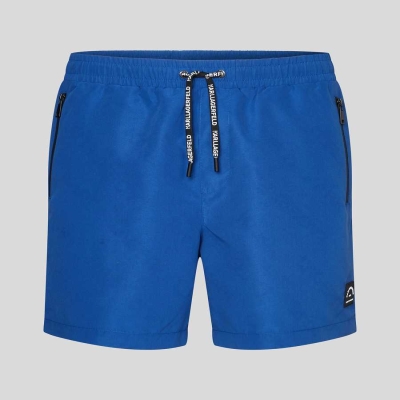 Blue Men's Karl Lagerfeld Tonal Diagonal Karl Logo Board Shorts Beachwear | TH475RWXQ