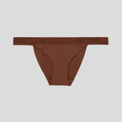 Brown Women's Karl Lagerfeld Ultra-light Karl Logo Briefs Underwear | TH389HDRJ