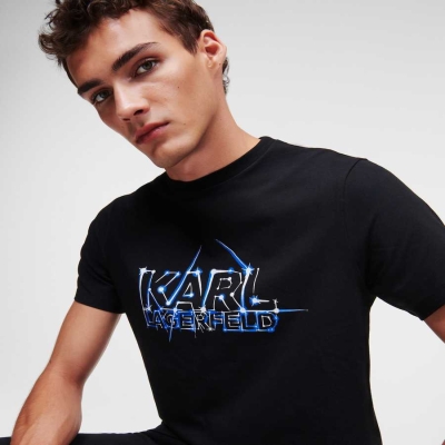 Flower Men's Karl Lagerfeld Karl Galactic T-Shirts | TH086VCKB