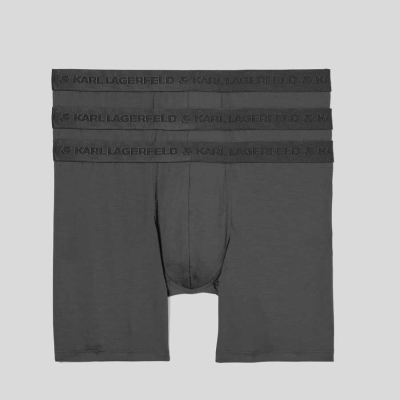 Grey Men's Karl Lagerfeld Premium Karl Logo Boxers – 3 Pack Underwear | TH017IRKS