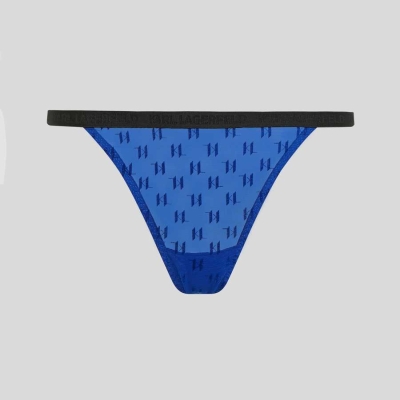 Light Blue Women's Karl Lagerfeld Kl Monogram Brazilian Brief Underwear | TH209BHZR