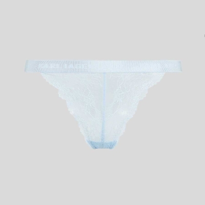 Light Blue Women's Karl Lagerfeld Lace Brazilian Briefs Underwear | TH652KTYX