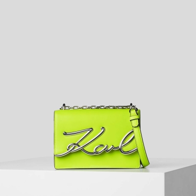 Light Green Women's Karl Lagerfeld K/Signature Small Shoulder Bags | TH179NGSQ