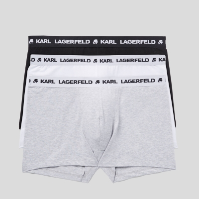 Multicolor Men's Karl Lagerfeld Karl Logo Monochrome Trunks - 3 Pack Underwear | TH912NTSE