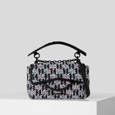 Multicolor Women's Karl Lagerfeld K/Karl Seven Soft Monogram BouclÉ Shoulder Bags | TH519XHNK