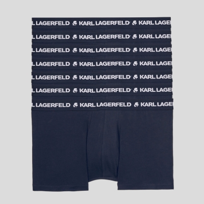 Navy Men's Karl Lagerfeld Karl Logo Trunks - 7 Pack Underwear | TH103UTSD