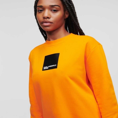 Orange Women's Karl Lagerfeld Klj Sweatshirts | TH159ETYJ