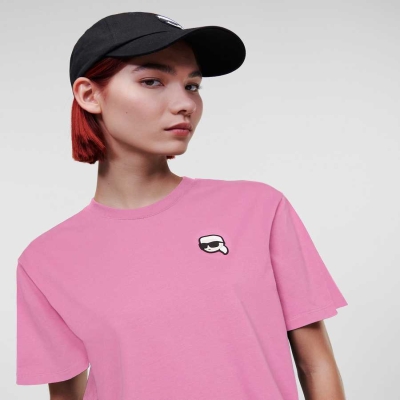 Pink Women's Karl Lagerfeld Ikonik 2.0 Oversized T-Shirts | TH957TRQB