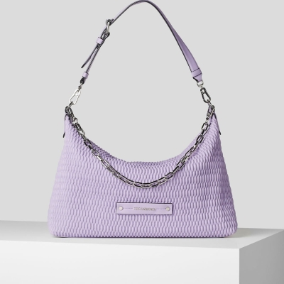 Purple Women's Karl Lagerfeld K/Kushion Quilted Extra-large Shoulder Bags | TH546AUXE