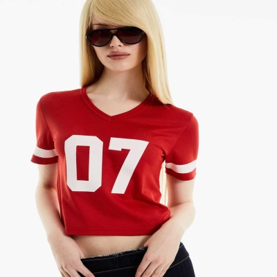 Red Women's Karl Lagerfeld Karl Lagerfeld X Alled-martinez T-Shirts | TH679PUFD