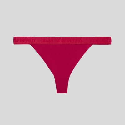 Red Women's Karl Lagerfeld Lace Thong Underwear | TH648SKWQ