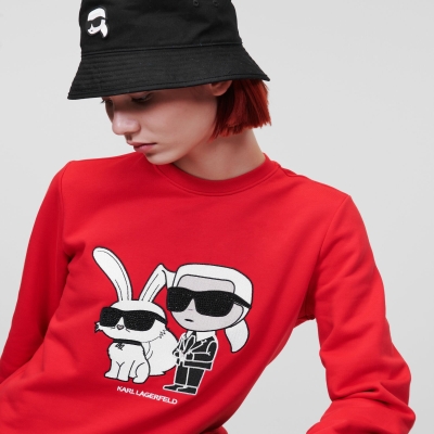 Red Women's Karl Lagerfeld Year Of The Rabbit Sweatshirts | TH203IOGM