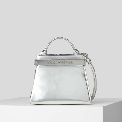 Silver Women's Karl Lagerfeld K/Kross Archive Small Handbags | TH475ANMQ