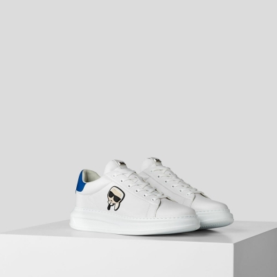 White / Blue Men's Karl Lagerfeld K/Ikonik Kapri Sneakers | TH159YMEQ