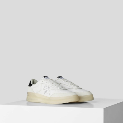 White Men's Karl Lagerfeld Brink Plexikonic Sneakers | TH047DLQP