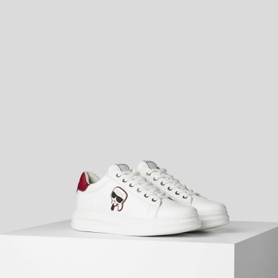 White Men's Karl Lagerfeld K/Ikonic Kapri Sneakers | TH328KLUZ