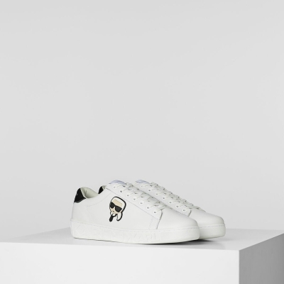 White Men's Karl Lagerfeld K/Ikonik Kupsole Iii 3d Lace Sneakers | TH625XLIO