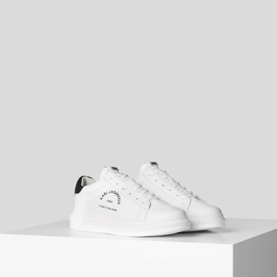 White Men's Karl Lagerfeld Rue St-guillaume Logo Kapri Sneakers | TH514PBVD