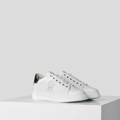 White / Silver Men's Karl Lagerfeld Kapri Karl Plexikonic Sneakers | TH984ULAD