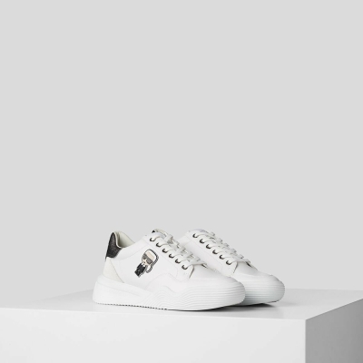 White Women's Karl Lagerfeld K/Ikonik Kapri Run Sneakers | TH916ZWUK