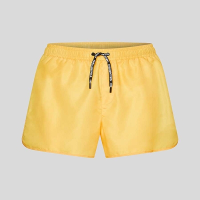 Yellow Men's Karl Lagerfeld Karl Logo Tape Board Shorts Beachwear | TH763WXTM