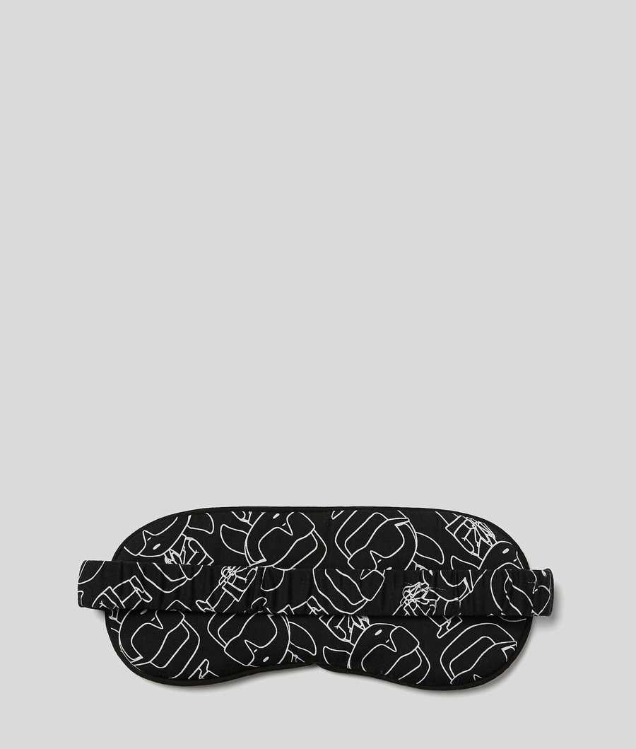 Black / Beige Women's Karl Lagerfeld K/Ikonik 2.0 Eye Mask Loungewear | TH179STXB